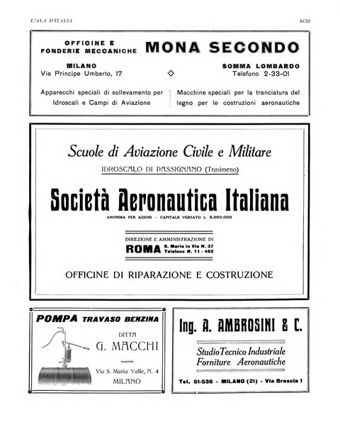 L'ala d'Italia rivista mensile di aeronautica