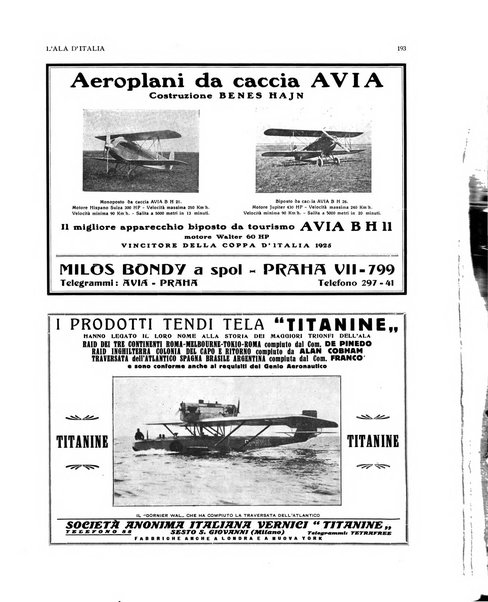 L'ala d'Italia rivista mensile di aeronautica