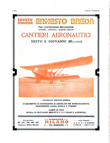 L'ala d'Italia rivista mensile di aeronautica