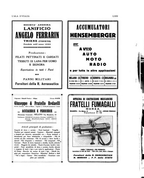 L'ala d'Italia rivista mensile di aeronautica