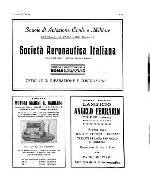 L'ala d'Italia rivista mensile di aeronautica