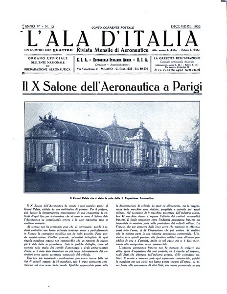 L'ala d'Italia rivista mensile di aeronautica