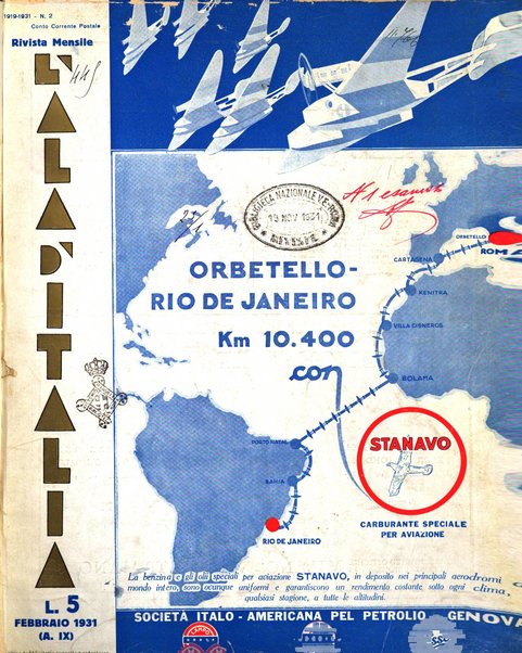 L'ala d'Italia rivista mensile di aeronautica