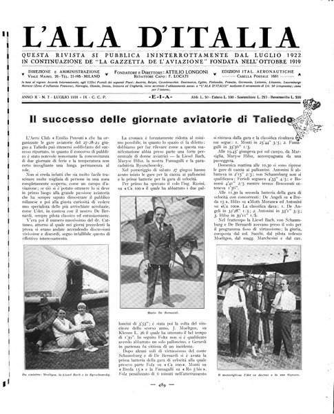 L'ala d'Italia rivista mensile di aeronautica