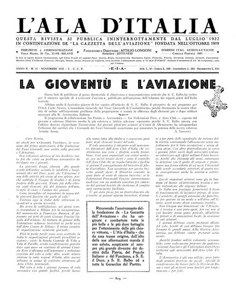 L'ala d'Italia rivista mensile di aeronautica