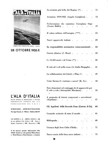 L'ala d'Italia rivista mensile di aeronautica