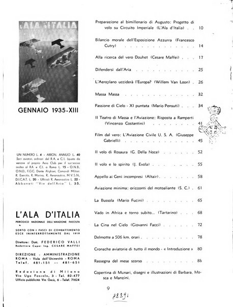 L'ala d'Italia rivista mensile di aeronautica