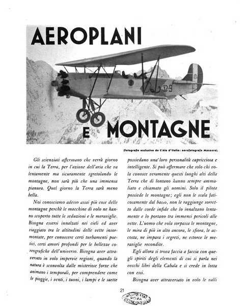 L'ala d'Italia rivista mensile di aeronautica