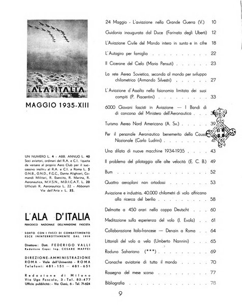 L'ala d'Italia rivista mensile di aeronautica