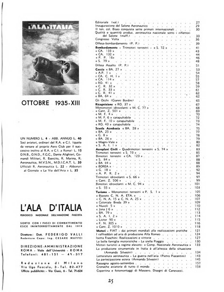 L'ala d'Italia rivista mensile di aeronautica