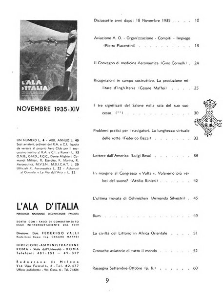 L'ala d'Italia rivista mensile di aeronautica