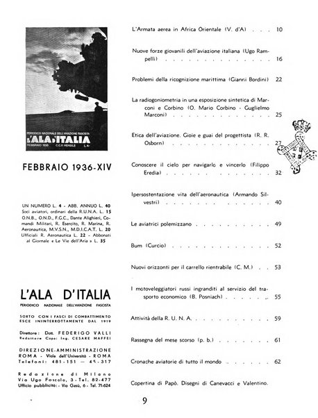 L'ala d'Italia rivista mensile di aeronautica