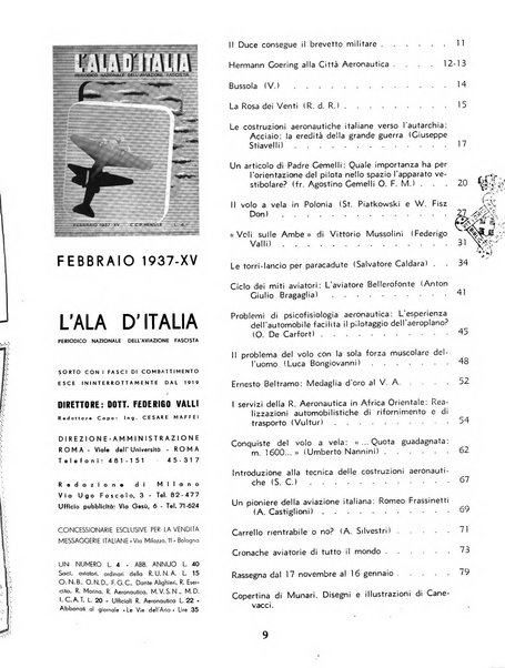 L'ala d'Italia rivista mensile di aeronautica