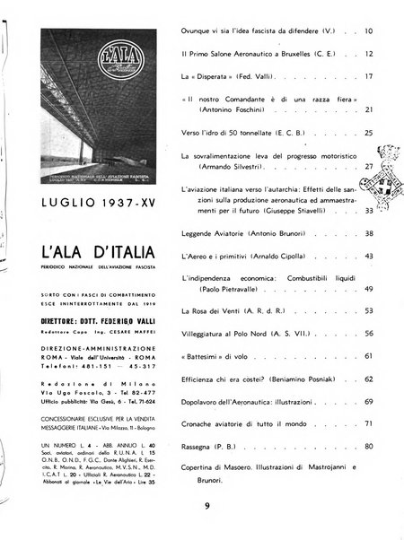 L'ala d'Italia rivista mensile di aeronautica