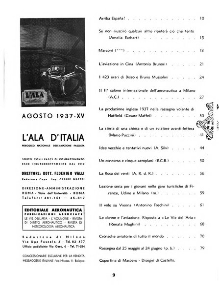 L'ala d'Italia rivista mensile di aeronautica