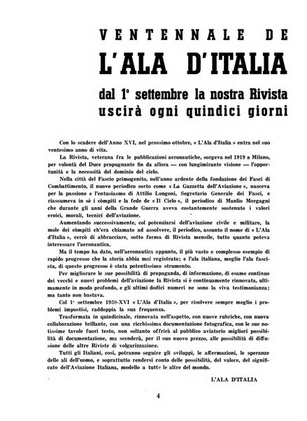 L'ala d'Italia rivista mensile di aeronautica