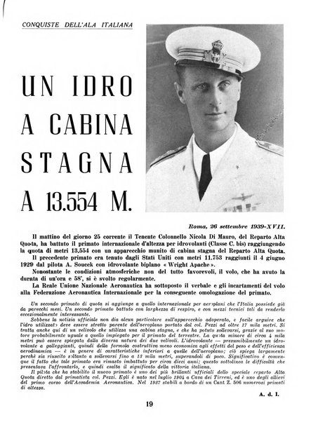 L'ala d'Italia rivista mensile di aeronautica