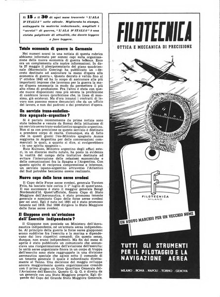 L'ala d'Italia rivista mensile di aeronautica