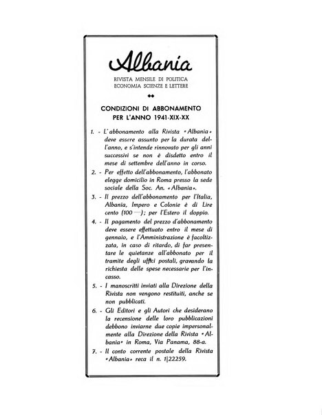 Albania rivista mensile di politica, economia, scienze e lettere