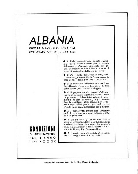 Albania rivista mensile di politica, economia, scienze e lettere