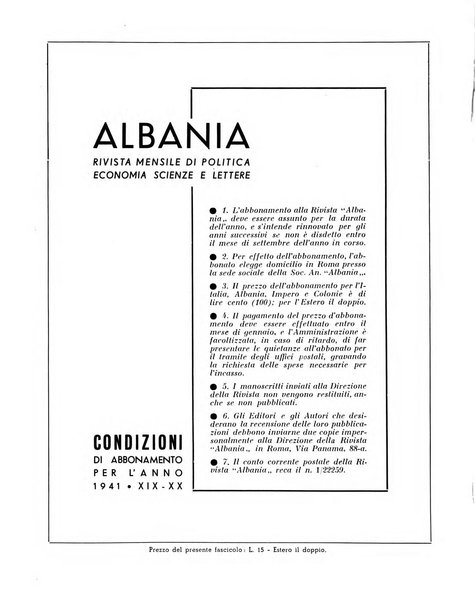 Albania rivista mensile di politica, economia, scienze e lettere