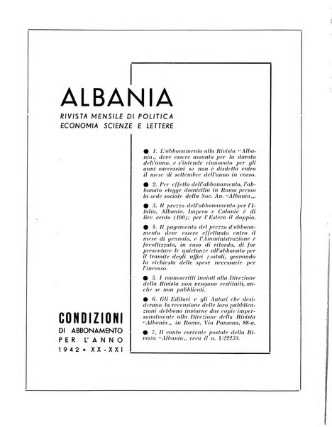 Albania rivista mensile di politica, economia, scienze e lettere