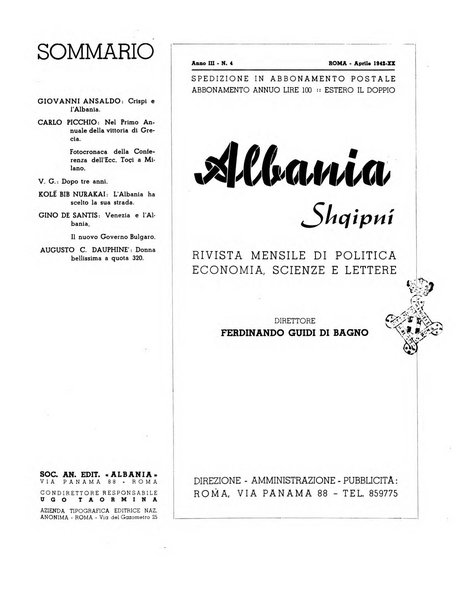 Albania rivista mensile di politica, economia, scienze e lettere