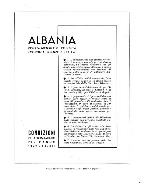 Albania rivista mensile di politica, economia, scienze e lettere