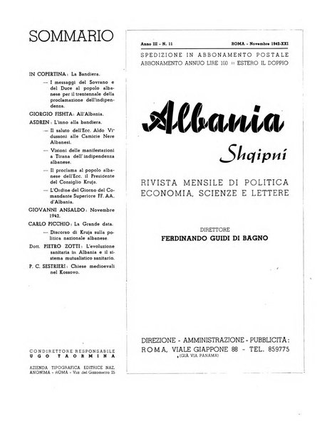 Albania rivista mensile di politica, economia, scienze e lettere