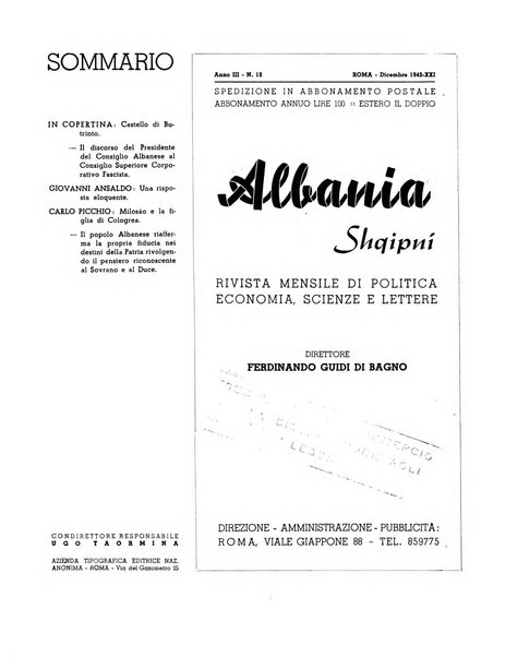 Albania rivista mensile di politica, economia, scienze e lettere