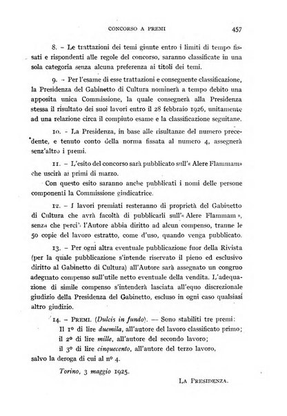 Alere flammam bollettino del Gabinetto di cultura della scuola di guerra