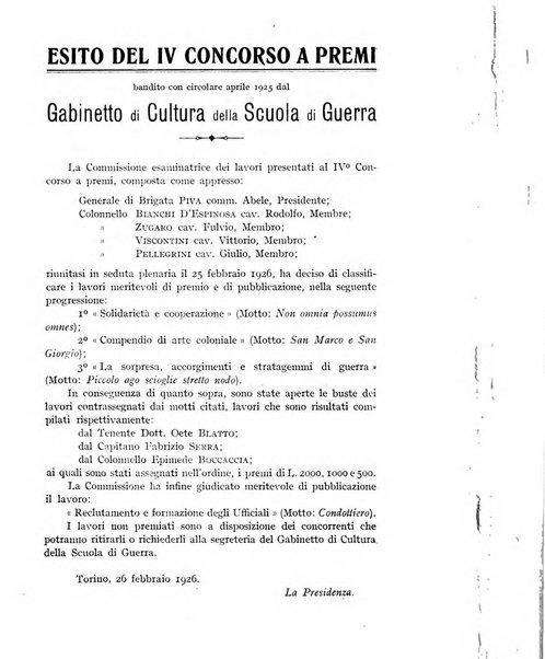 Alere flammam bollettino del Gabinetto di cultura della scuola di guerra