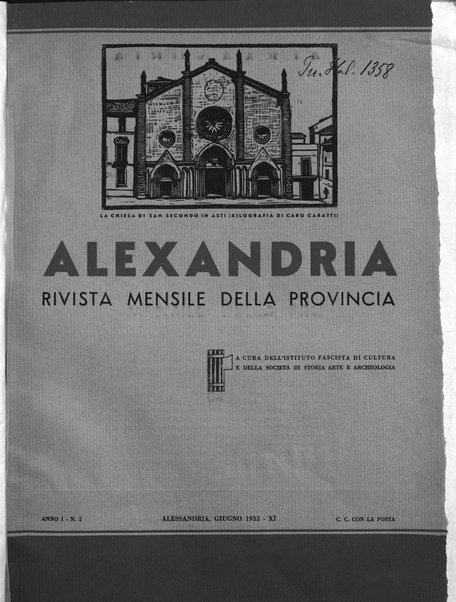 Alexandria rivista mensile della Provincia