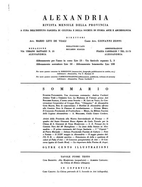 Alexandria rivista mensile della Provincia