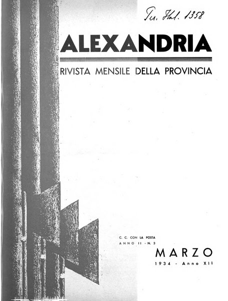 Alexandria rivista mensile della Provincia