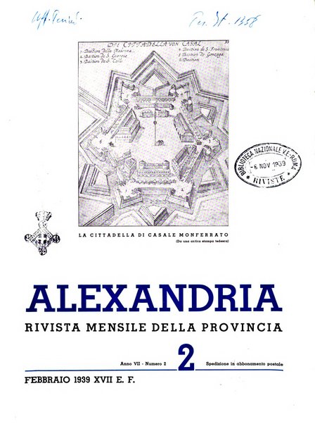 Alexandria rivista mensile della Provincia