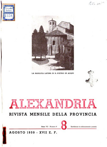 Alexandria rivista mensile della Provincia