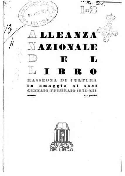 Alleanza nazionale del libro rassegna di cultura