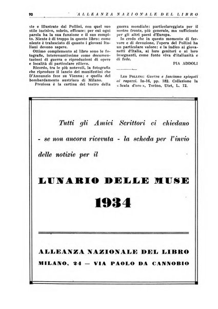 Alleanza nazionale del libro rassegna di cultura