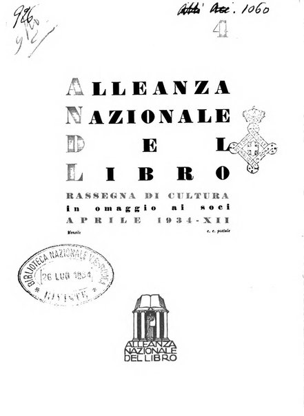 Alleanza nazionale del libro rassegna di cultura