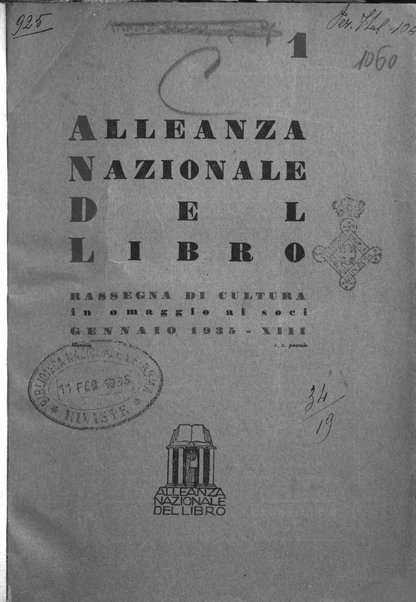 Alleanza nazionale del libro rassegna di cultura