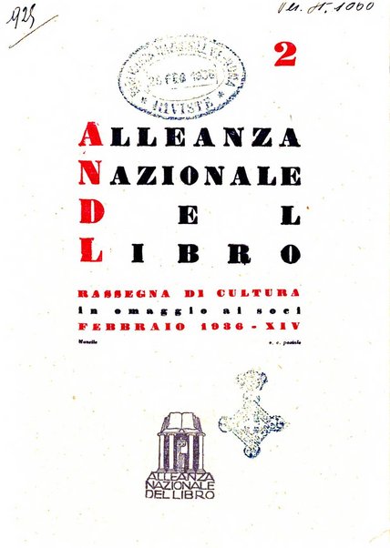 Alleanza nazionale del libro rassegna di cultura