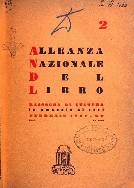 Alleanza nazionale del libro rassegna di cultura