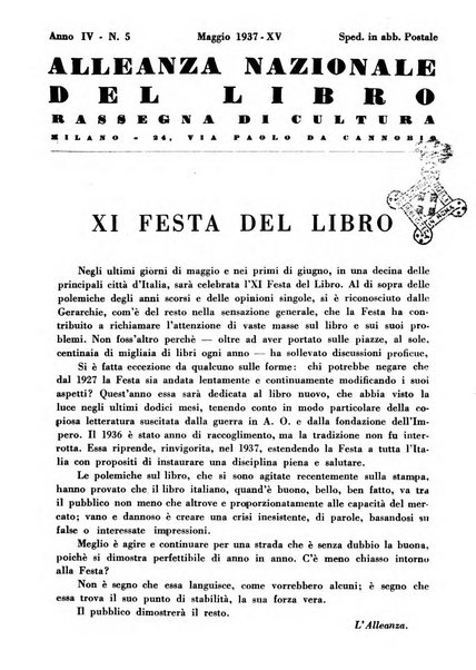 Alleanza nazionale del libro rassegna di cultura