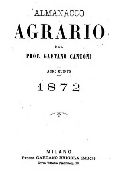 Almanacco agrario