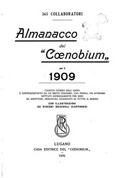 Almanacco del Coenobium confessioni e professioni di fede