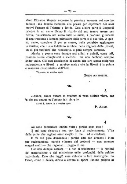 Almanacco del Coenobium confessioni e professioni di fede