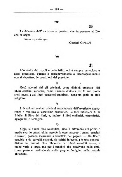 Almanacco del Coenobium confessioni e professioni di fede