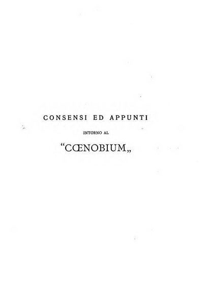 Almanacco del Coenobium confessioni e professioni di fede