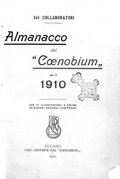 Almanacco del Coenobium confessioni e professioni di fede